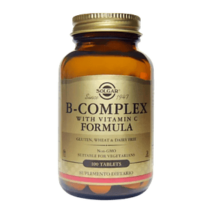 B Complex with Vitamin C Solgar 100 Tabletas 