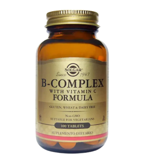 B Complex with Vitamin C Solgar 100 Tabletas 