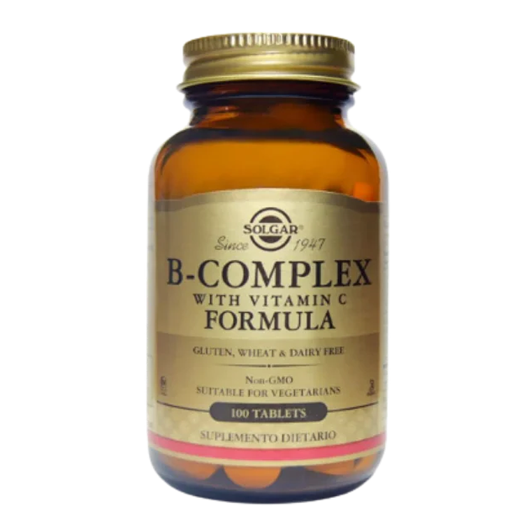 B Complex with Vitamin C Solgar 100 Tabletas  1