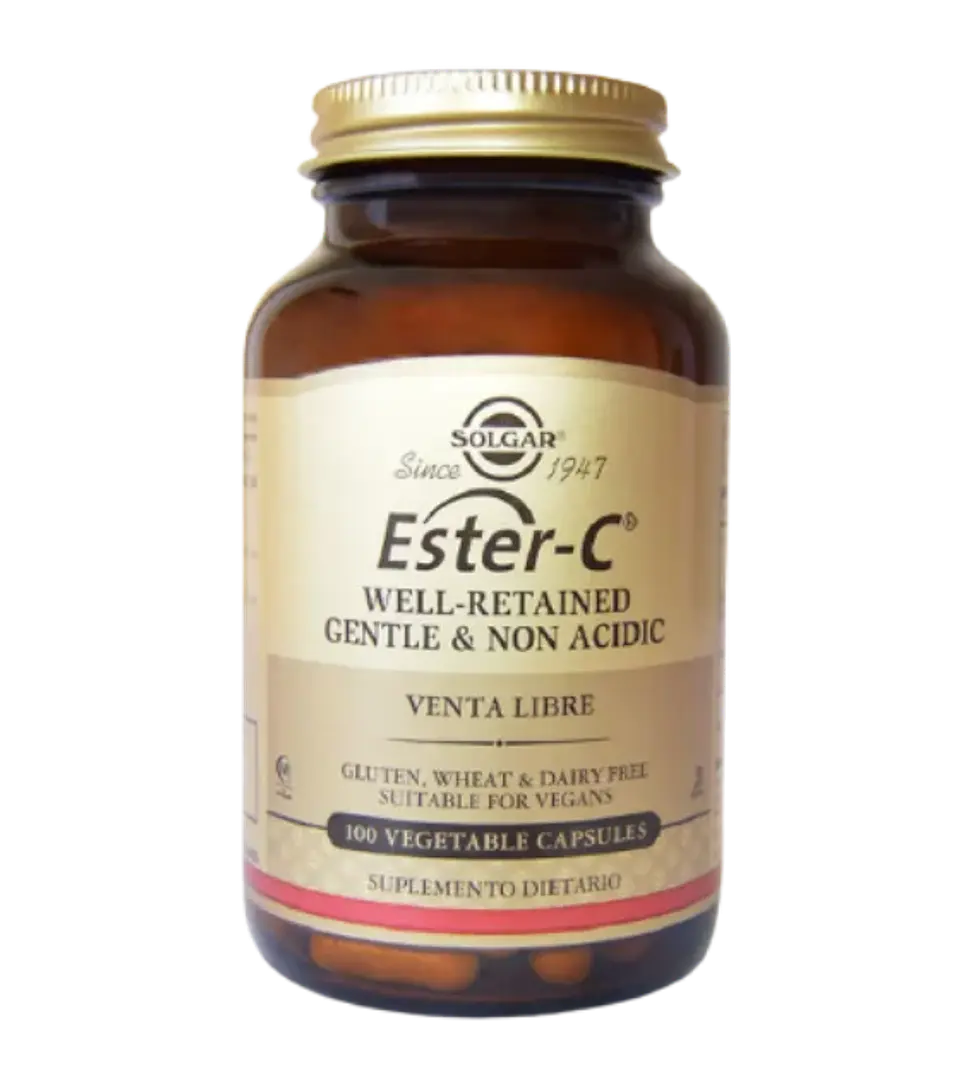 Ester C well Retained Gentle & Non Acidic Solgar 100 Cápsulas 1