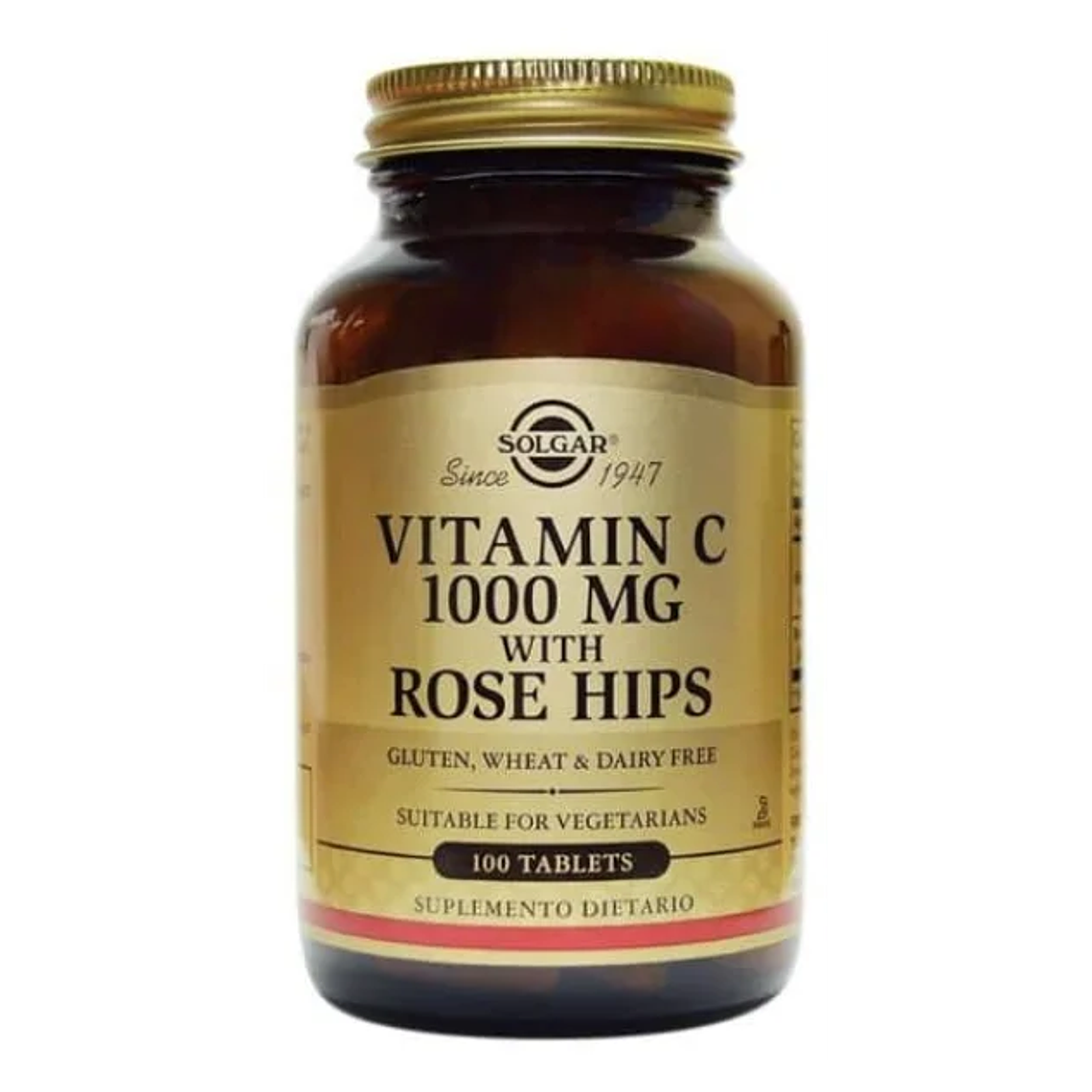 Vitamina C 1000mg with Rose Hips Solgar 100 Tabletas 1
