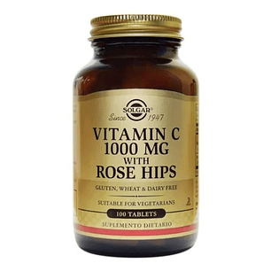 Vitamina C 1000mg with Rose Hips Solgar 100 Tabletas