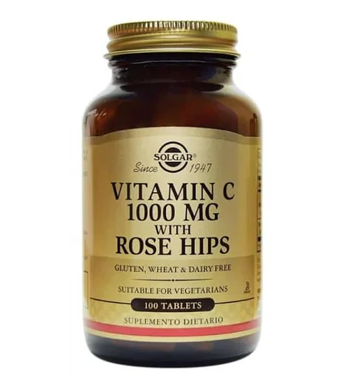 Vitamina C 1000mg with Rose Hips Solgar 100 Tabletas