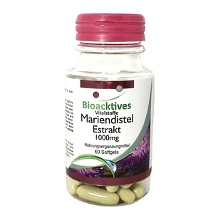 Silimarina Mariendistel 1000 mg Bioacktives 60 Softgels 
