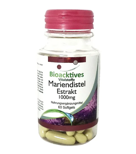 Silimarina Mariendistel 1000 mg Bioacktives 60 Softgels 
