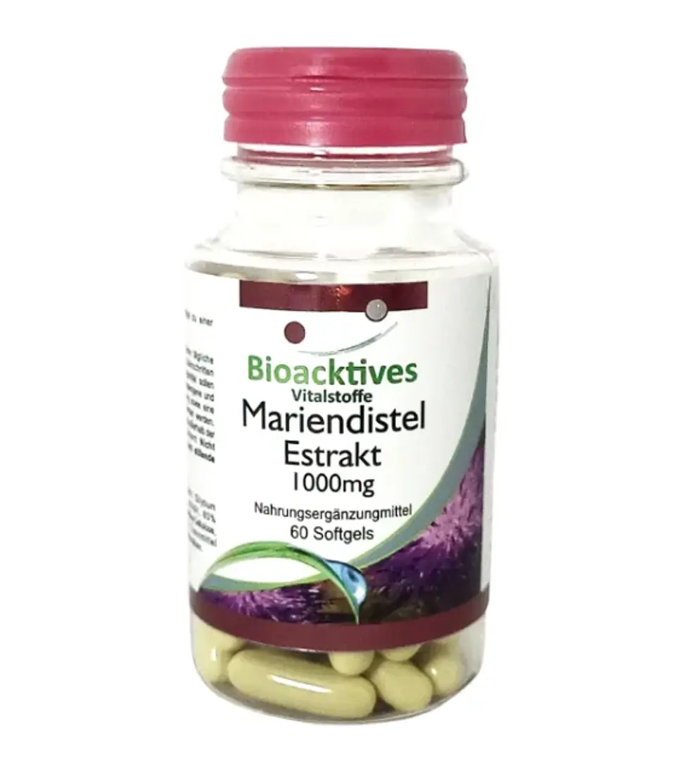 Silimarina Mariendistel 1000 mg Bioacktives 60 Softgels  1