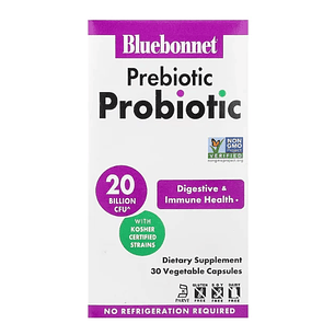 Prebioticos y Probioticos 20 billones 30 Cápsulas Bluebonnet
