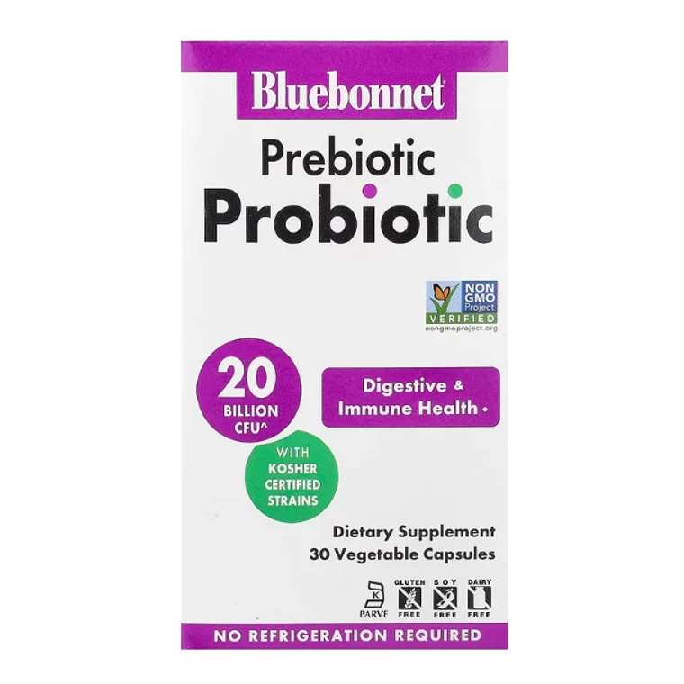 Prebioticos y Probioticos 20 billones 30 Cápsulas Bluebonnet 1