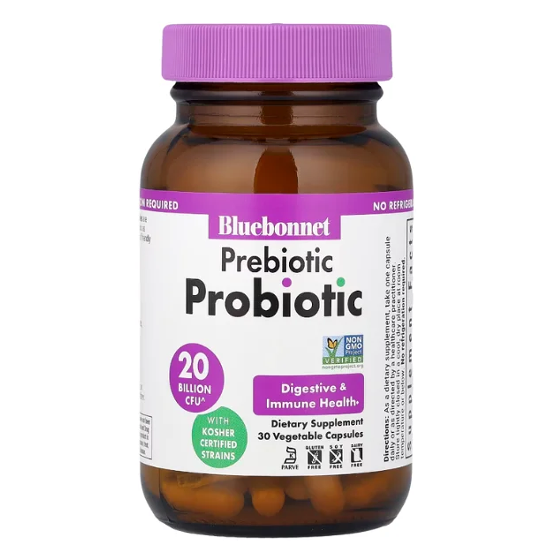 Prebioticos y Probioticos 20 billones 30 Cápsulas Bluebonnet 2