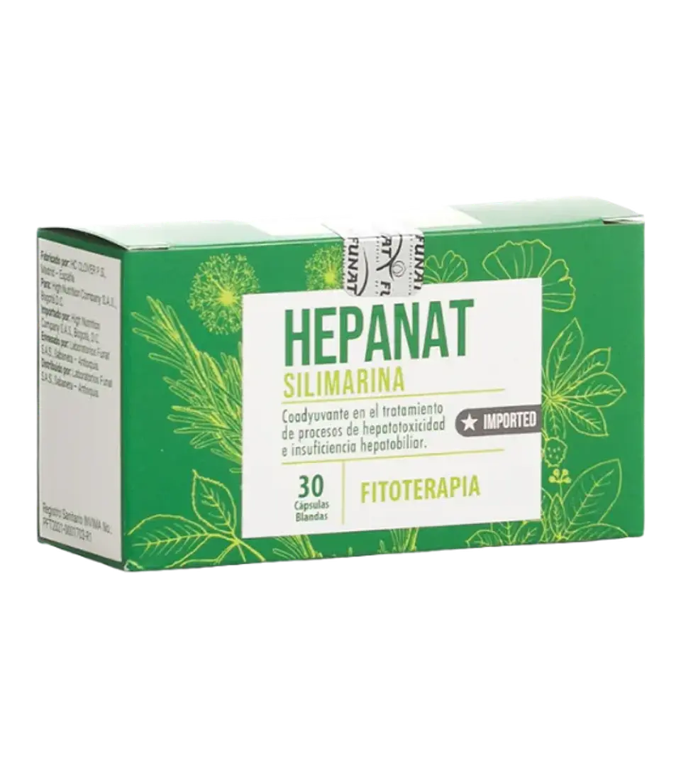 Hepanat Silimarina 30 Cápsulas Funat 1