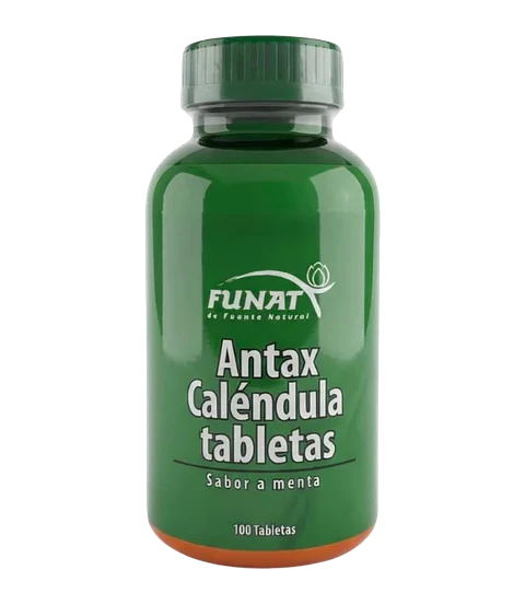 Antax Caléndula 100 Tabletas Sabor Menta Funat