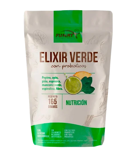 Elixir Verde Con Probioticos Funat 165 Grs