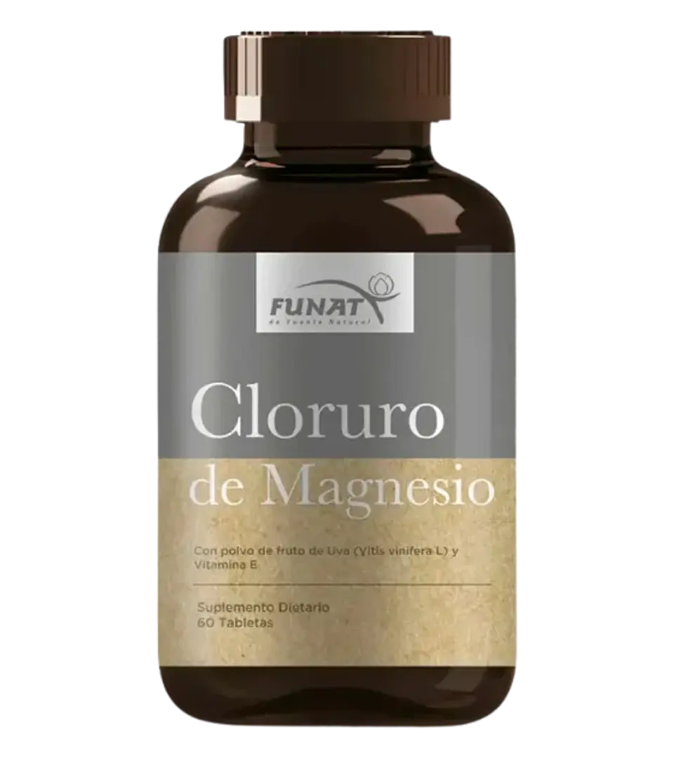 Cloruro de Magnesio con Vitamina E 60 Tabletas Funat 1