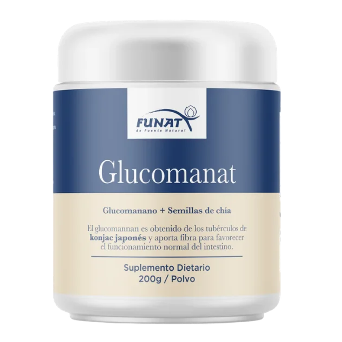 Glucomanat mas semillas de Chia Pote 200 gramos Funat 1