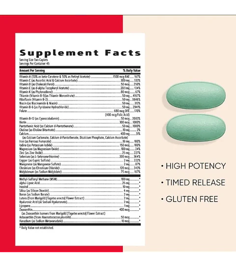Mutivitamin Active GNC 90 Caplets