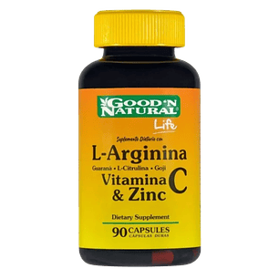L Arginina Vitamina C y Zinc 90 Cápsulas Good´N Natural