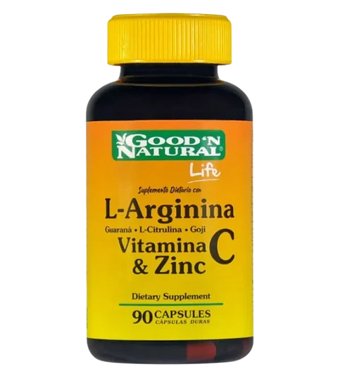 L Arginina Vitamina C y Zinc 90 Cápsulas Good´N Natural