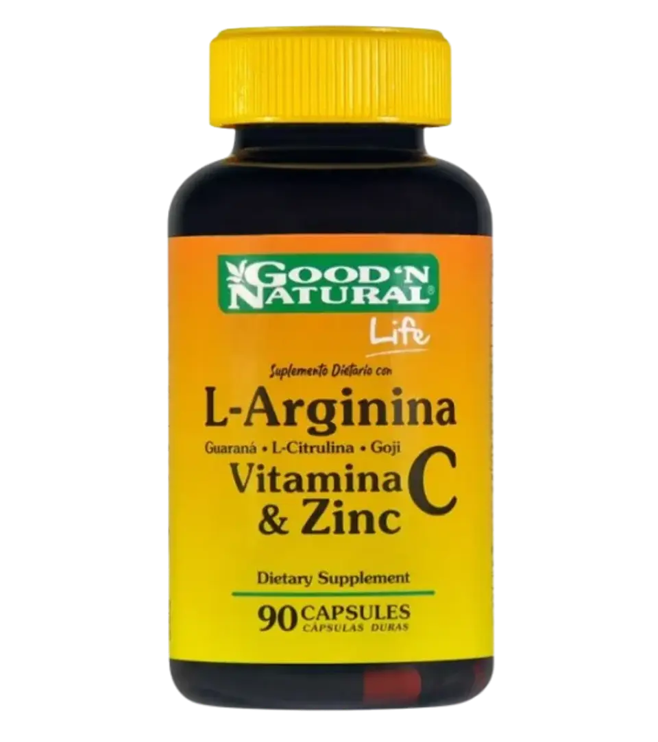 L Arginina Vitamina C y Zinc 90 Cápsulas Good´N Natural 1
