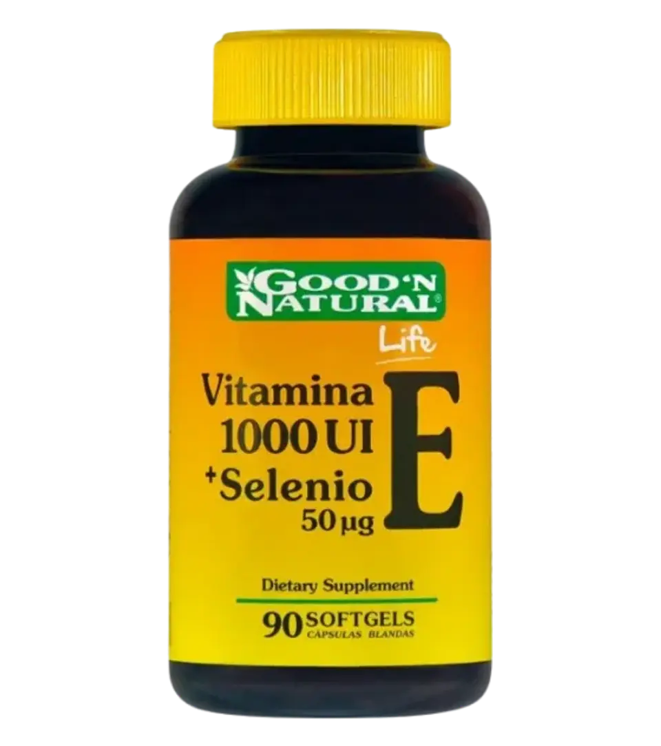 Vitamina E 1000 mas Selenio 90 Softgels Good´N Natural 1