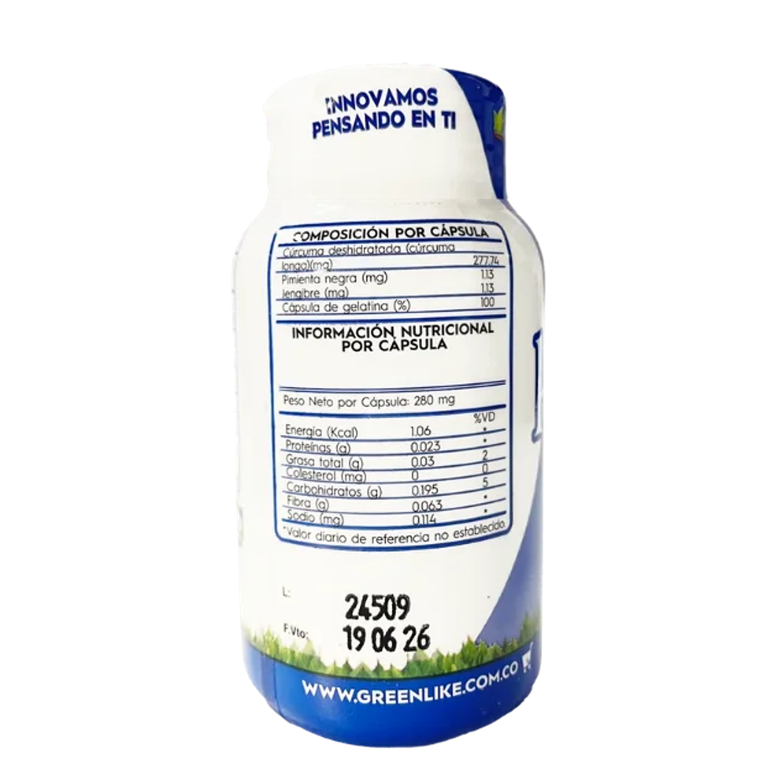 Kurcumin Cúrcuma Turmeric 100 Capsulas 2