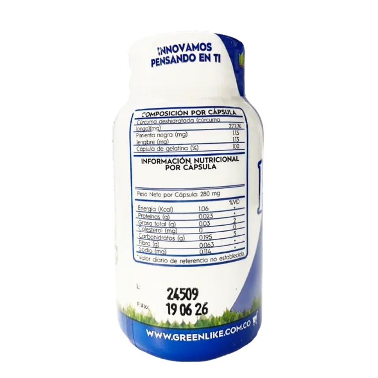 Kurcumin Cúrcuma Turmeric 100 Capsulas 2