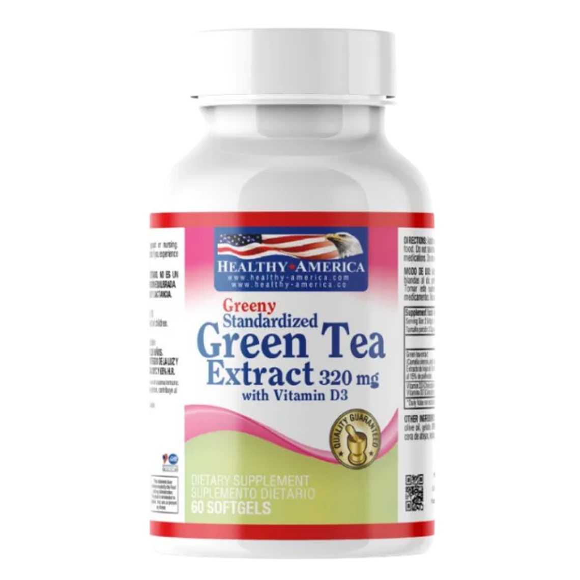 Green Tea Extract 60 Softgels Healthy America 1