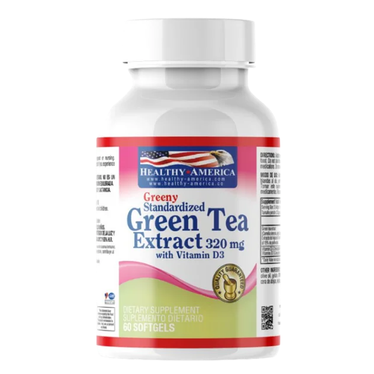 Green Tea Extract 60 Softgels Healthy America 1