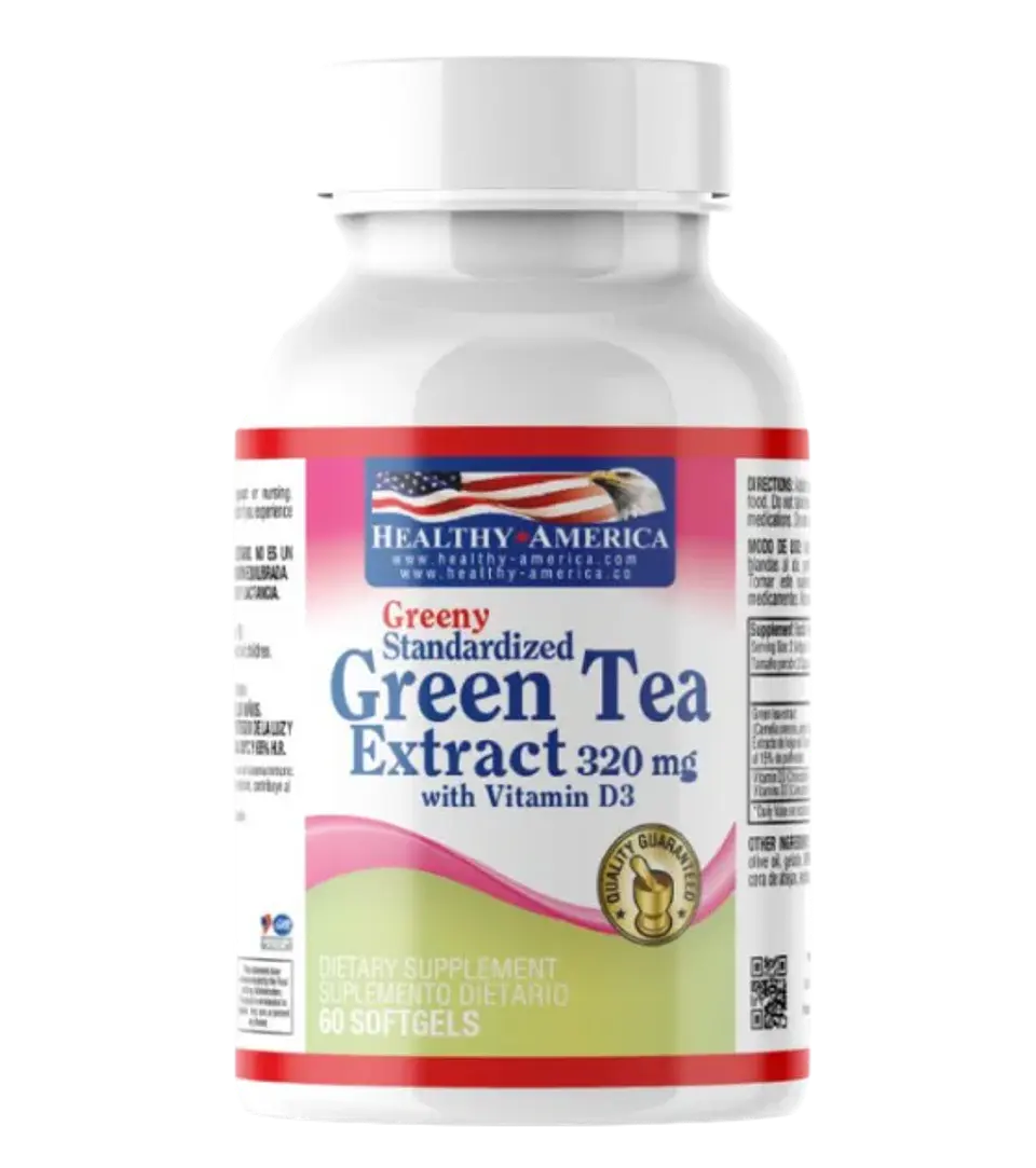 Green Tea Extract 60 Softgels Healthy America 1