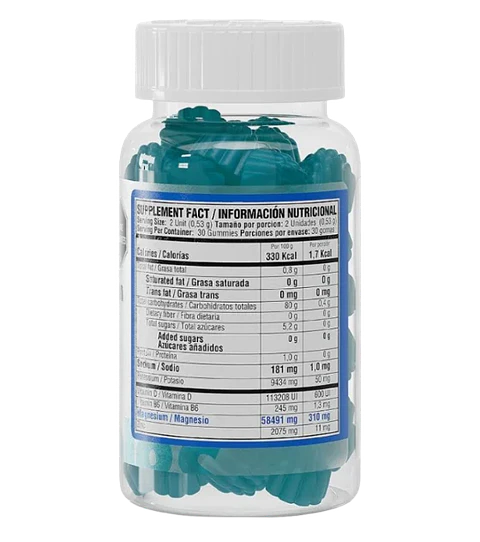 Magnesio Citrate Gummies Healthy America Sabor Frutos Rojos – 60 Gummies