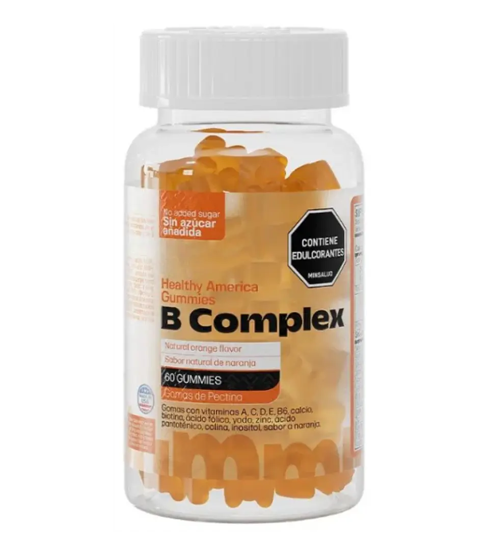 B Complex Gummies Healthy America Sabor Naranja  60 Gummies 1