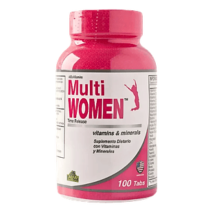 Multi Women Multivitaminico 100 Tabletas Alfa Vitamins