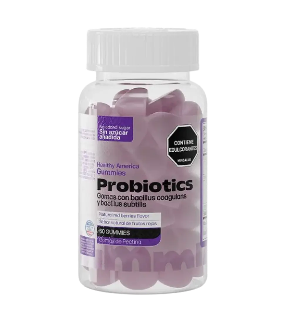 Probiotics 60 Gummies Healthy America Sabor Frutos Rojos 1