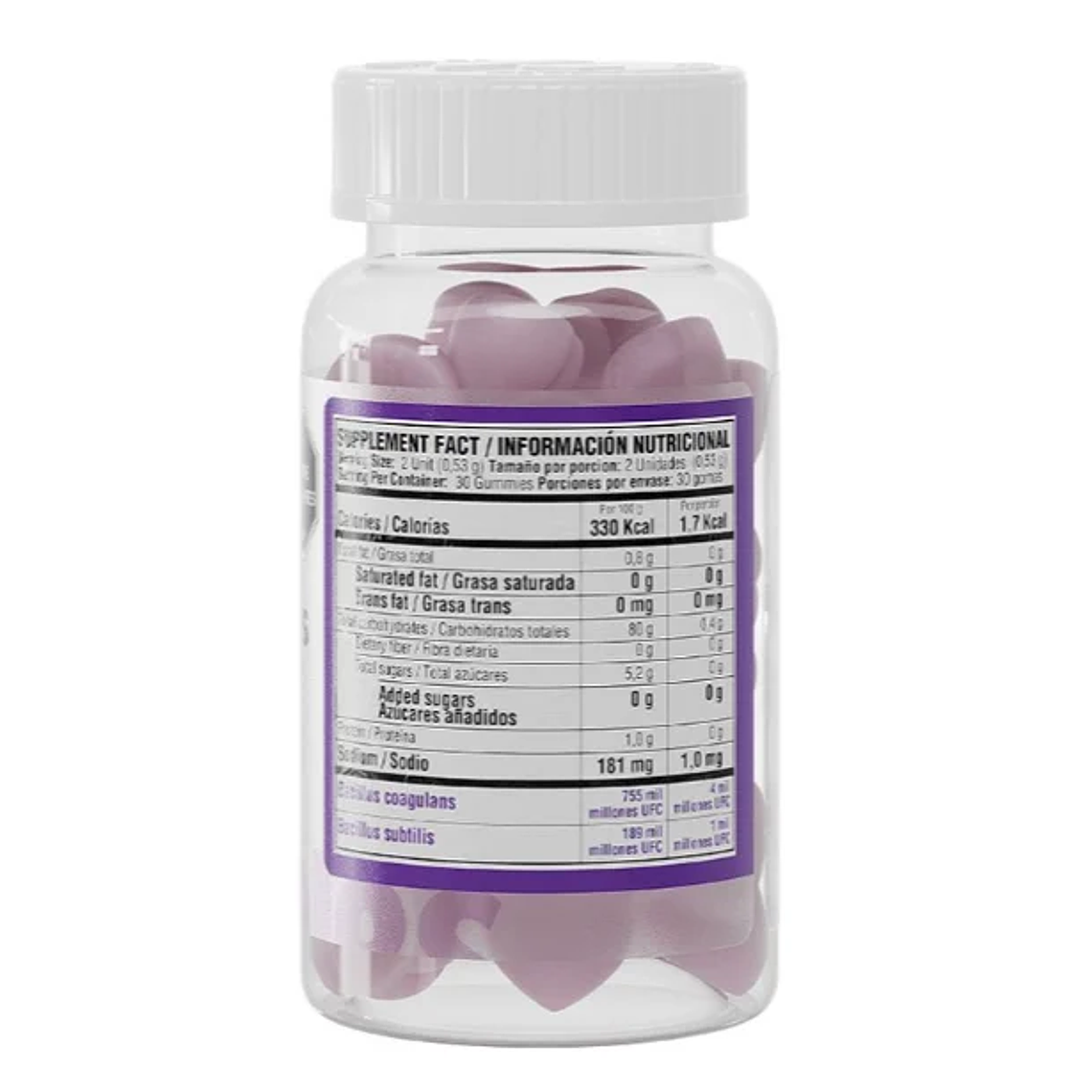 Probiotics 60 Gummies Healthy America Sabor Frutos Rojos 2