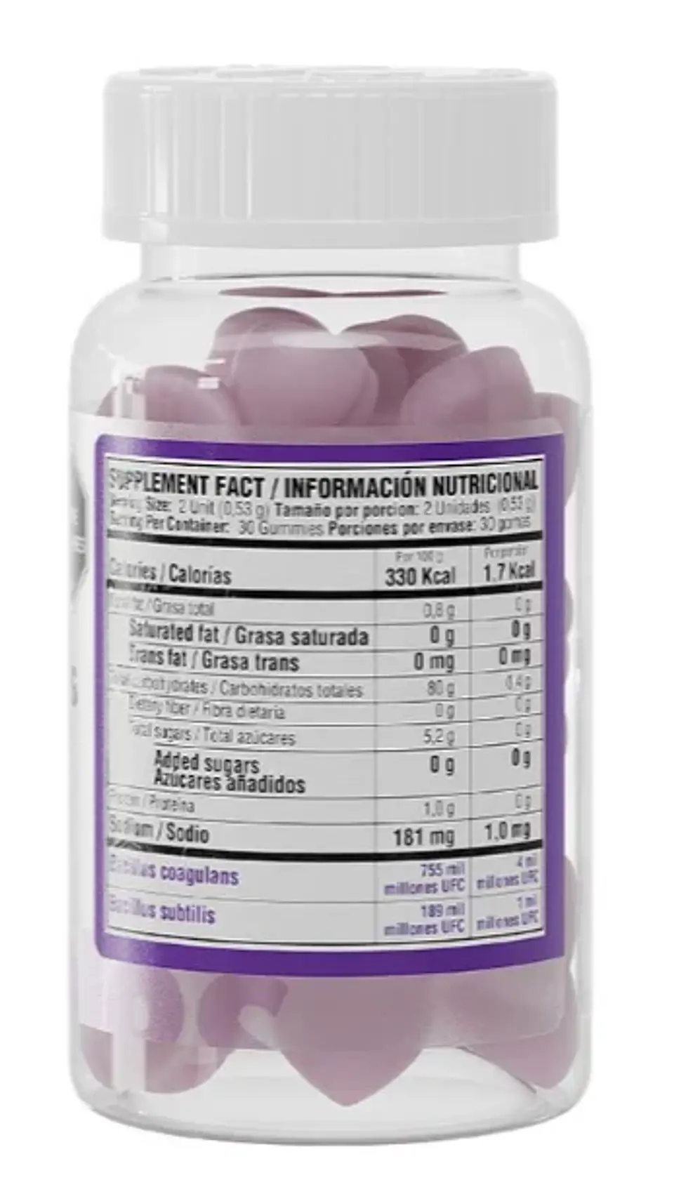 Probiotics 60 Gummies Healthy America Sabor Frutos Rojos 2