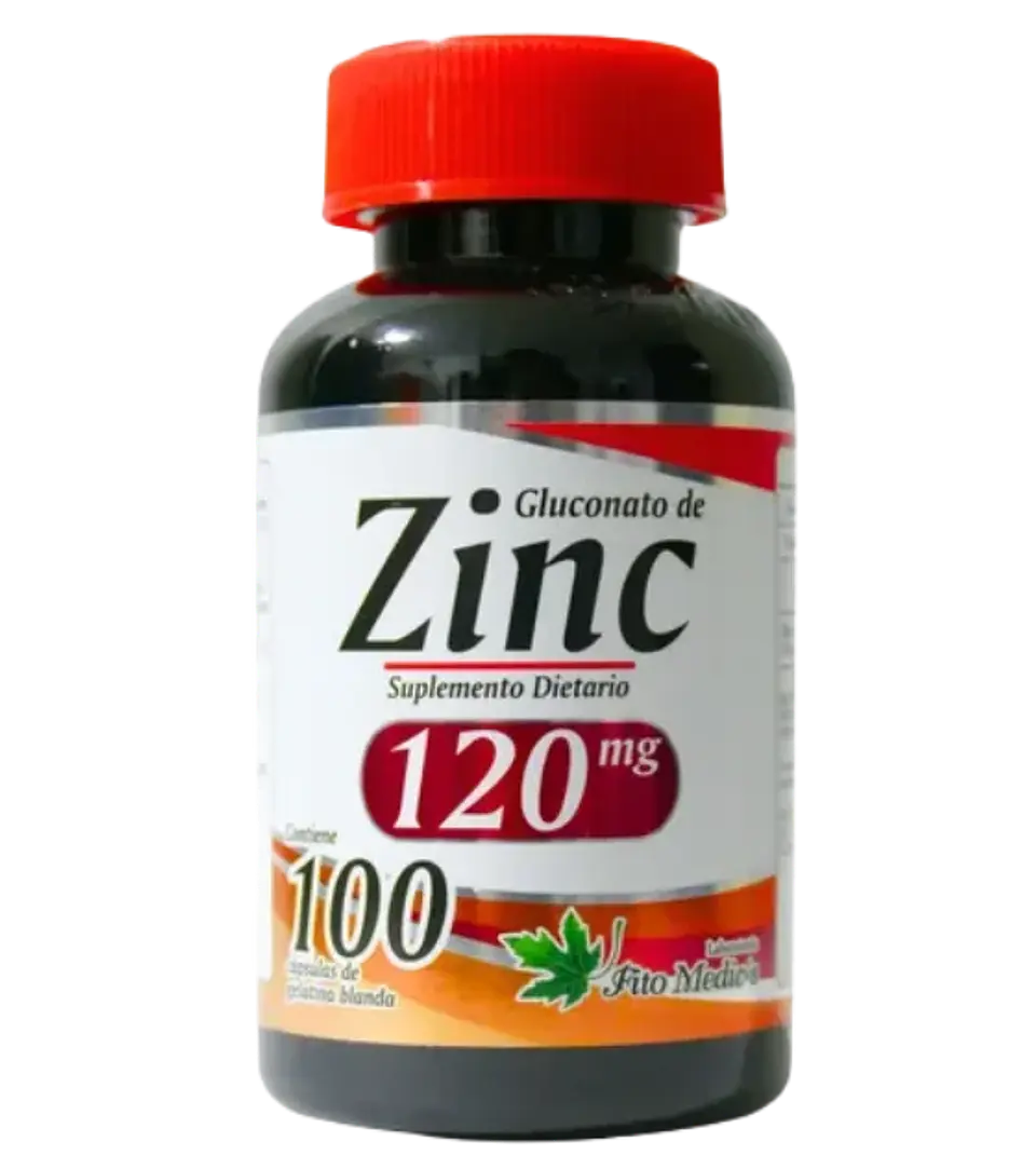 Gluconato de Zinc 120 mg 100 sofgels Fito Medic 1