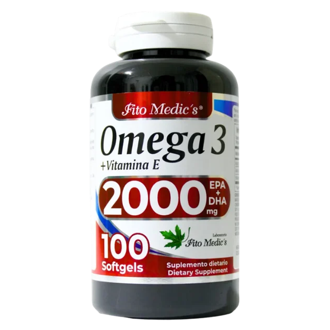 Omega 3 mas Vitaminas E 100 Softgels Fito Medic´s 1