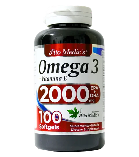 Omega 3 mas Vitaminas E 100 Softgels Fito Medic´s