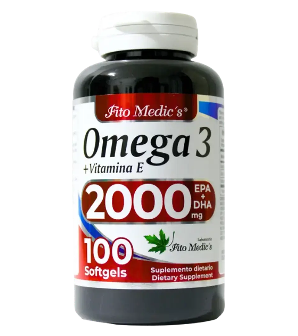 Omega 3 mas Vitaminas E 100 Softgels Fito Medic´s 1