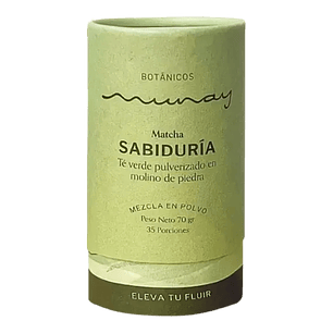 Te Verde Matcha Pulverizado 35 porciones 70 gr Munay