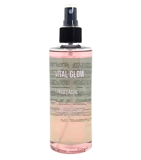 Tónico Facial Agua de Rosas Acido Hialuronico Vital Glow 260 ml