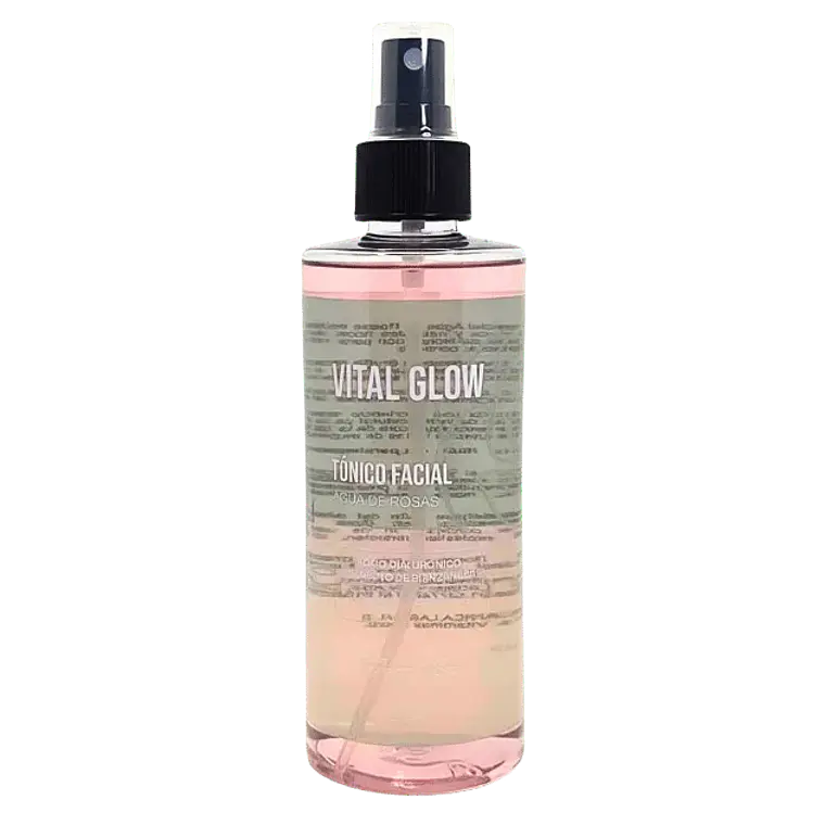 Tónico Facial Agua de Rosas Acido Hialuronico Vital Glow 260 ml 1