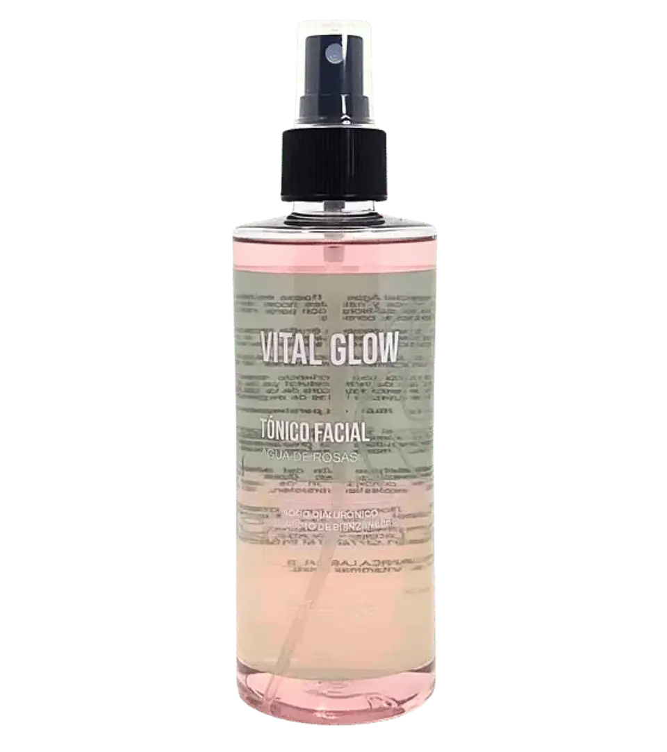 Tónico Facial Agua de Rosas Acido Hialuronico Vital Glow 260 ml 1