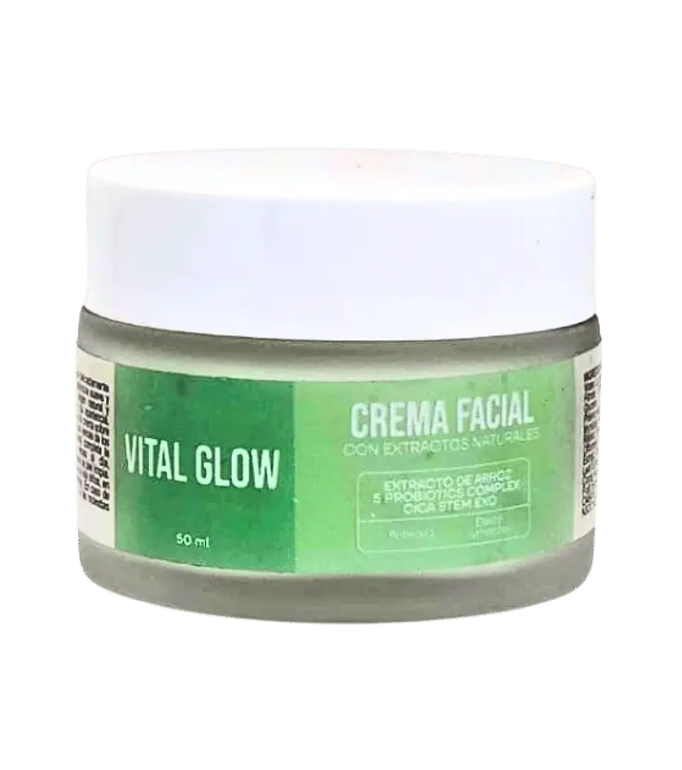 Crema Facial de Extracto de Arroz y Probioticos 50 ml Vital Glow 1