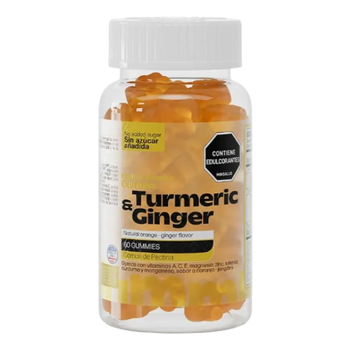 Turmeric Ginger 60 Gummies Curcuma Healthy America 1