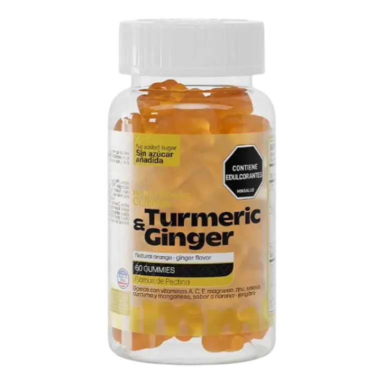 Turmeric Ginger 60 Gummies Curcuma Healthy America 1
