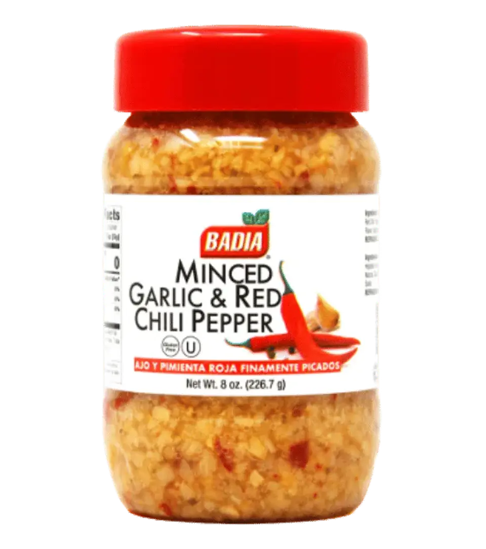 Minced Garlic and Red Chili Pepper Ajo y Pimienta roja Badia 226 gr 1