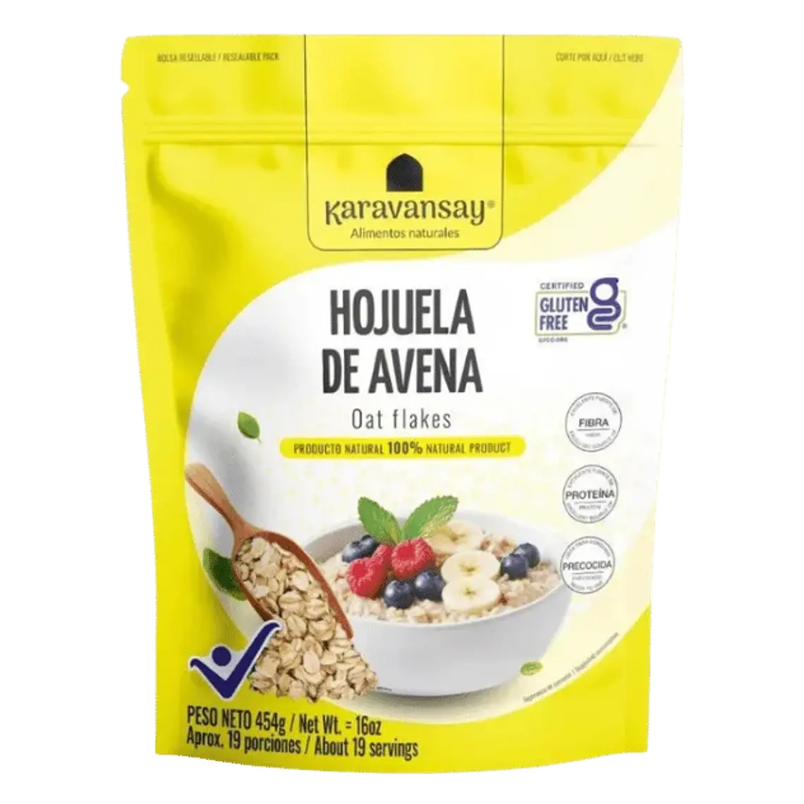 Hojuela de Avena Karavansay Libre de Gluten 454 gramos 1