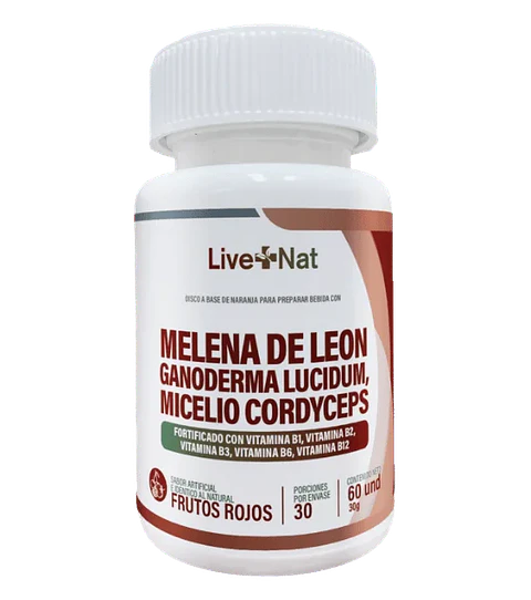 Melena De Leon Ganoderma y Cordyceps 60 Discos Live Nat