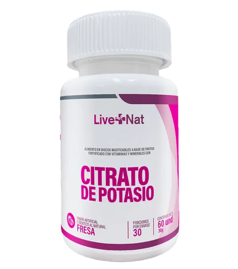 Citrato de Potasio 60 Discos Live Nat