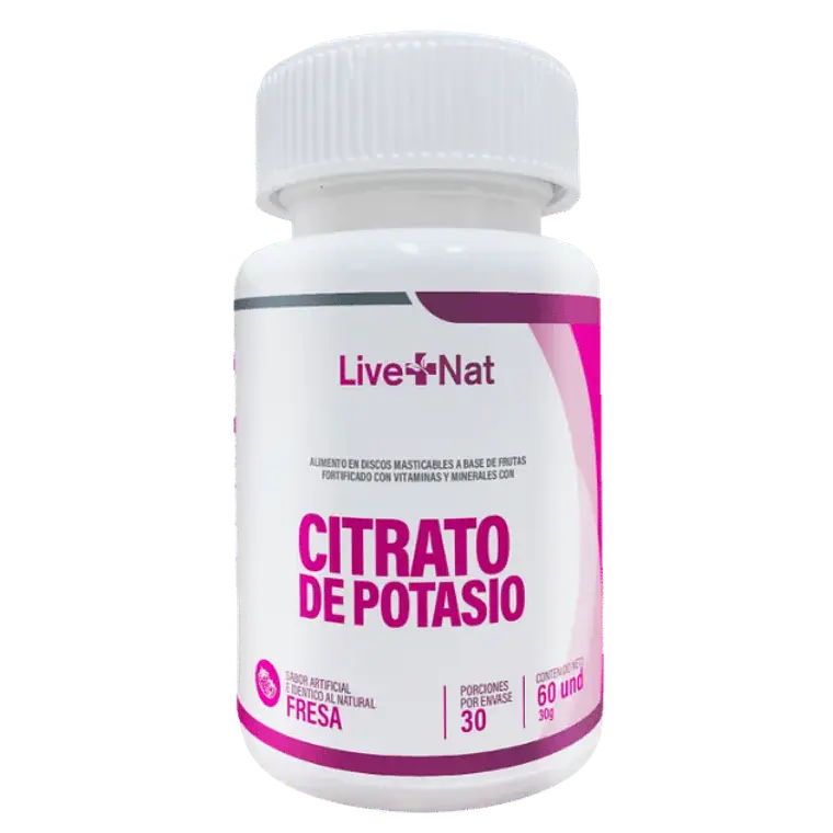 Citrato de Potasio 60 Discos Live Nat 1